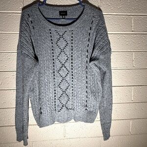 Cyrus Light Gray Textured Sweater